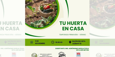 TU HUERTA EN CASA, CAPACITACIONES, AGRICULTURA, METÁN, SAN JOSÉ DE METÁN