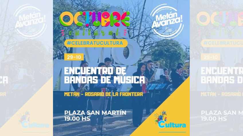 OCTUBRE CULTURAL, CELEBRA TU CULTURA, CULTURA METÁN, INTENDENCIA JOSÉ MARÍA ISSA