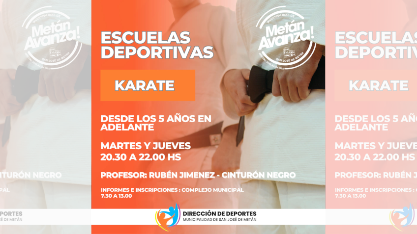 ESCUELA DEPORTIVA, BOXEO, BASQUET, KARATE, SAN JOS{E DE MET{AN, INTENDENCIA ISSA