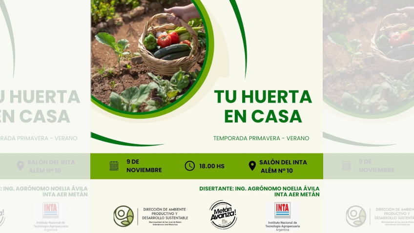 PROGRAMA PROHUERTA, AGRICULTURA, SAN JOSÉ DE METÁN