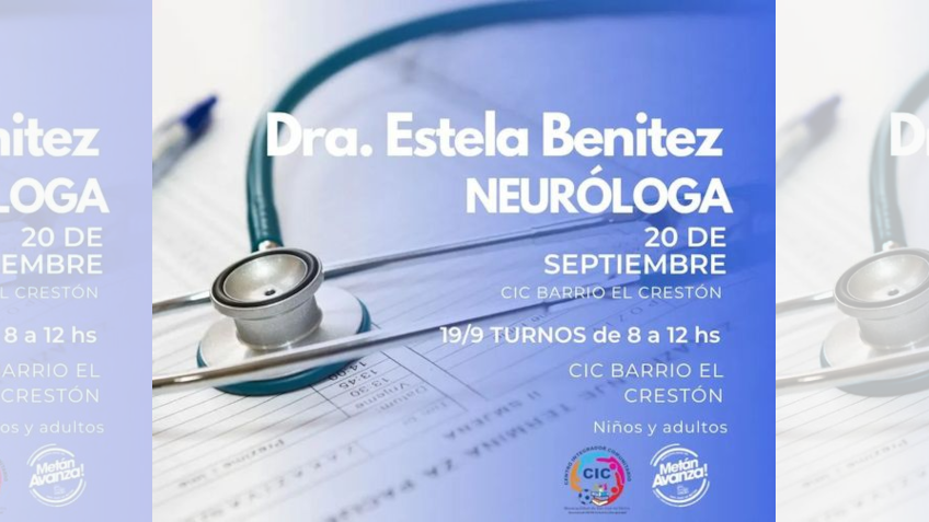 INTENDENCIA, CIC, TURNOS DE NEUROLOGÍAS, DRA. ESTELA BENITEZ