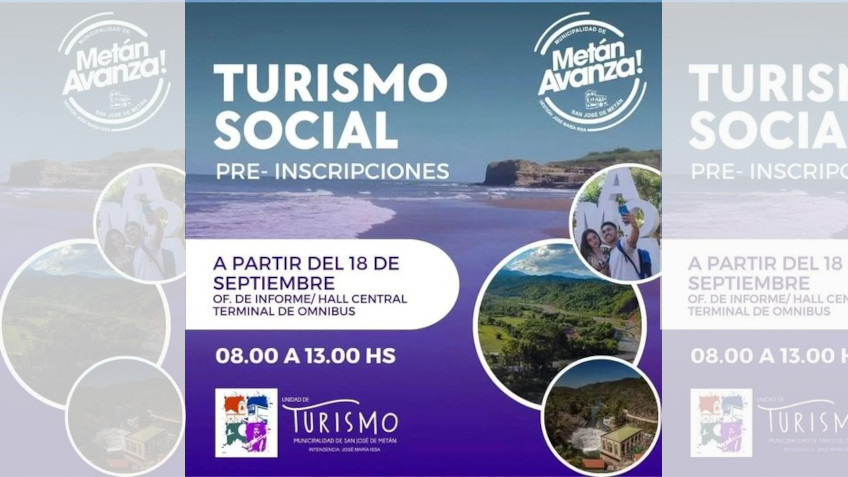 TURISMO SOCIAL, VIAJES, MUNICIPALIDAD DE SAN JOS{E DE MET{AN