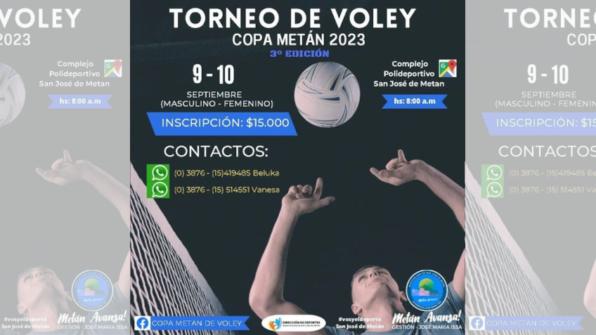 VOLEY, COPA METÁN, SAN JOSÉ DE METÁN